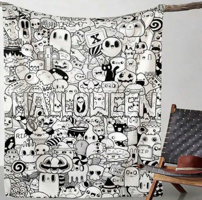 Halloween Coloring Blanket