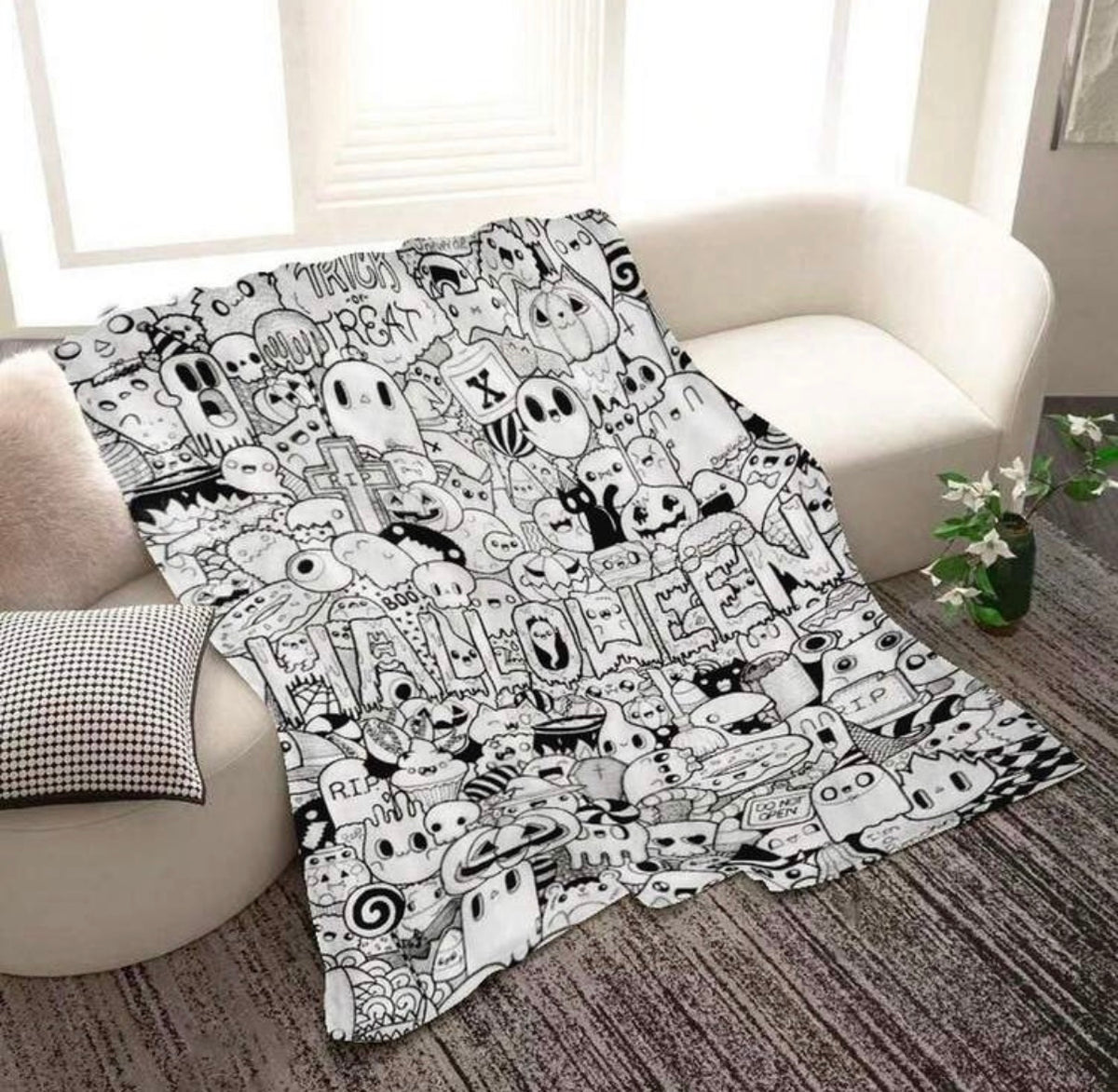 Halloween Coloring Blanket