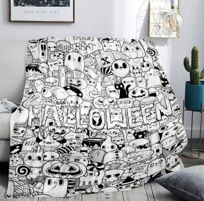 Halloween Coloring Blanket